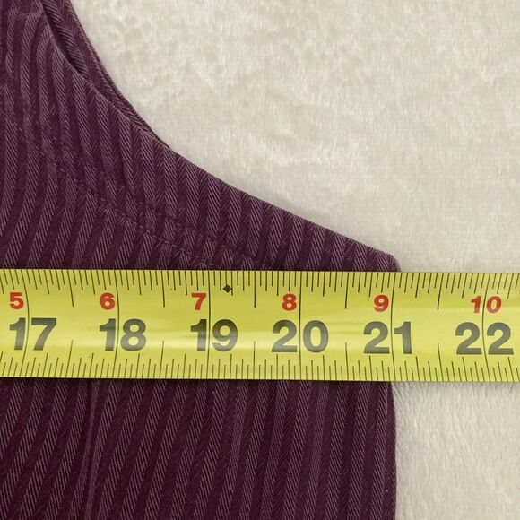 Vintage Amy K Su Tank Dress 1X Maxi Ribbed Pinafore Jumper Boho Travel - Picture 12 of 15